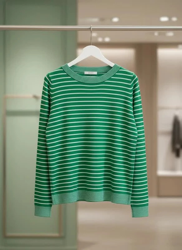 پلیور راهراه سبز مردانه مدل “Urban Stripe”