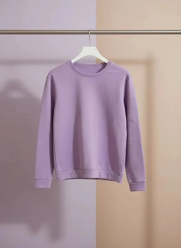 بلوز زنانه ساده رنگ یاسی مدل “Lavender Breeze”