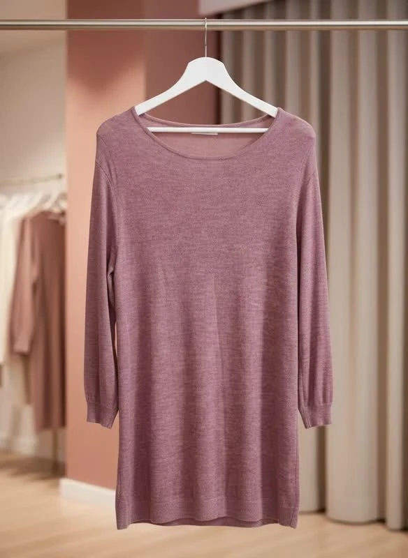 تونیک بافت زنانه آستین بلند مدل “Rose Soft”