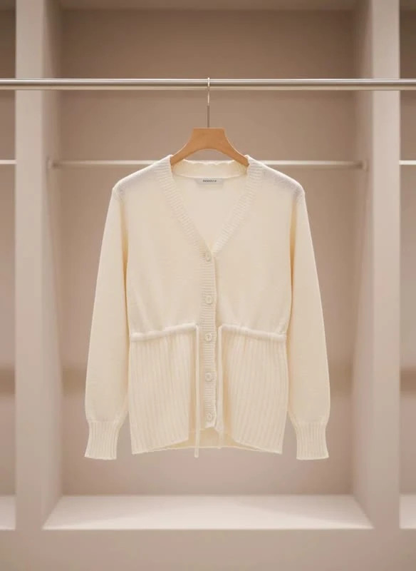 ژاکت بافت زنانه دکمهدار مدل “Ivory Soft”