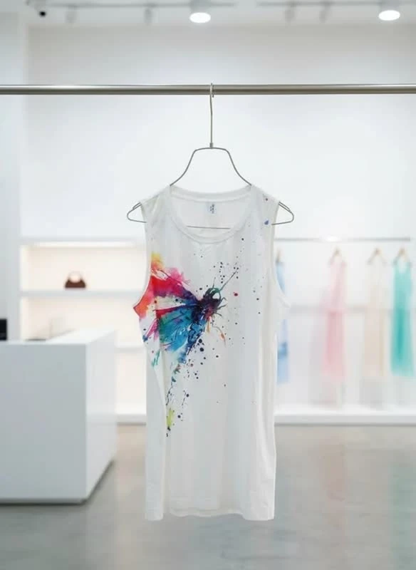 تاپ زنانه طرح هنری مدل “Color Splash”