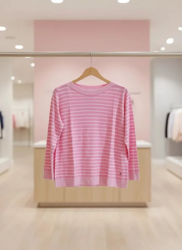 بلوز بافت زنانه مدل “Blush Stripe”