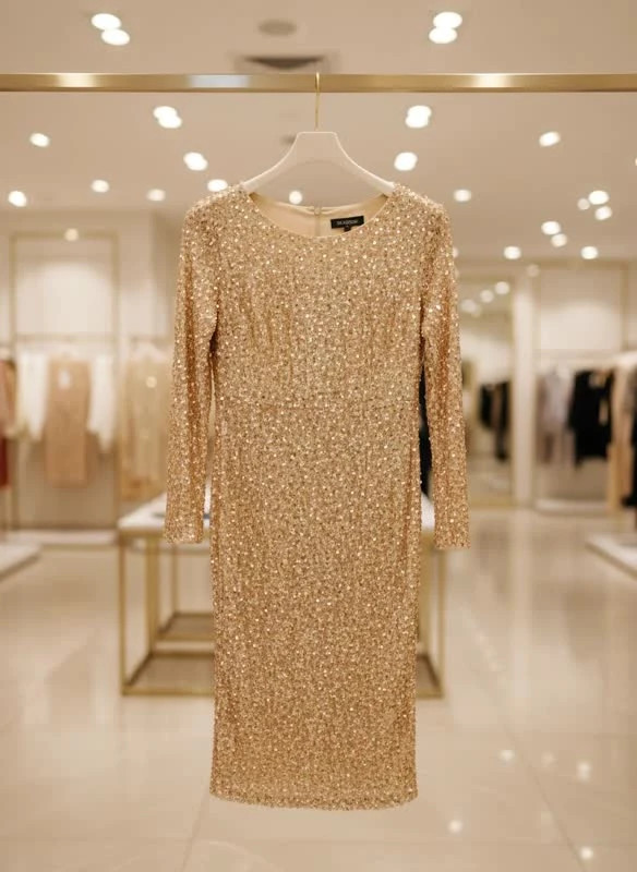 پیراهن مجلسی زنانه مدل “Golden Sparkle Dress”