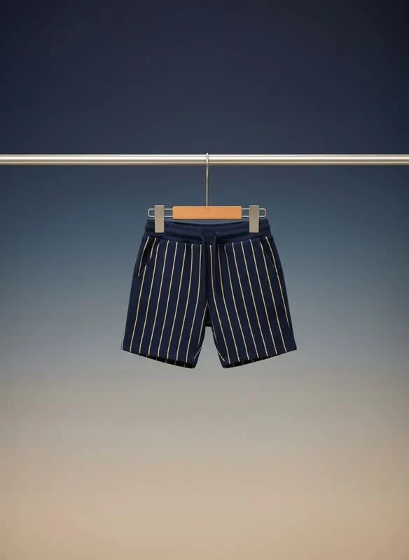 شلوارک بچگانه راه‌راه سرمه‌ای مدل Mini Stripe Navy