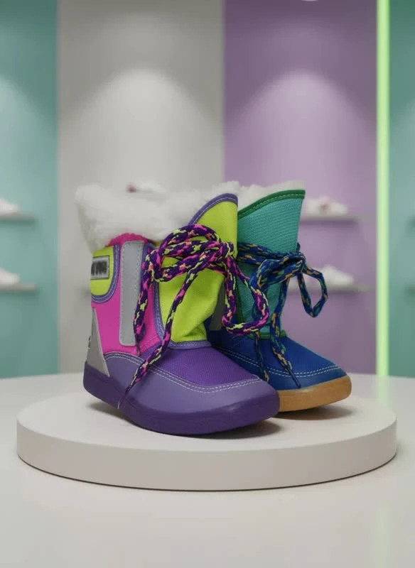 بوت زمستانی رنگی بچه گانه مدل Neon Color Snow