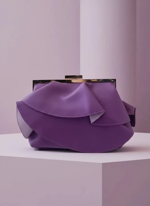 کیف دستی مجلسی مدل Violet Petal