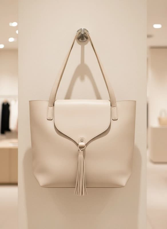 کیف شانه زنانه مدل Ivory Tassel Tote