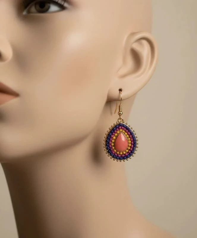 گوشواره زنانه مدل Blooming Gem Petals