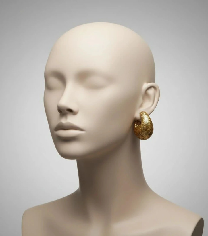 گوشواره زنانه مدل Golden Dome Hoop