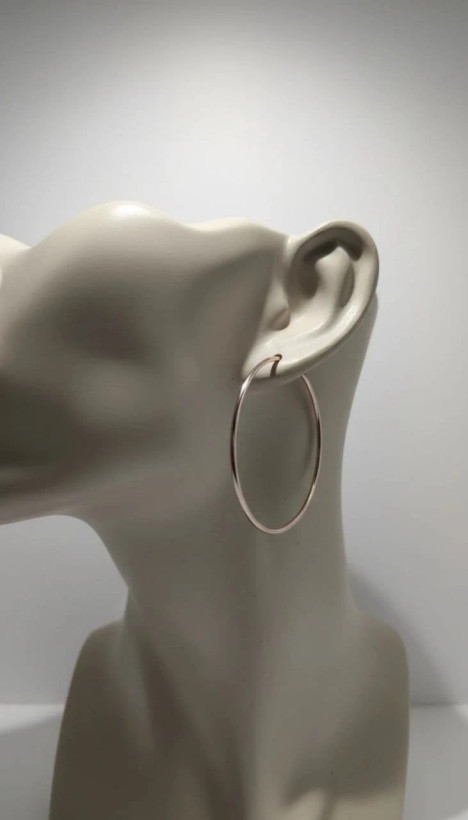 گوشواره زنانه مدل Minimal Oval Hoop