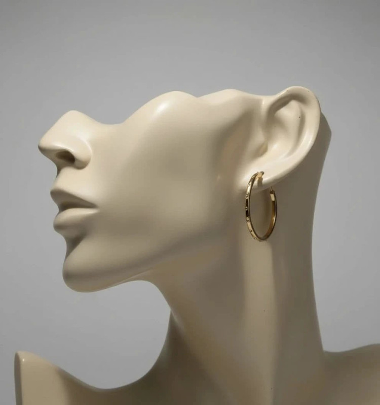 گوشواره زنانه مدل Golden Minimal Hoop