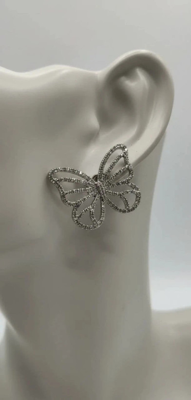 گوشواره زنانه مدل Sparkling Butterfly