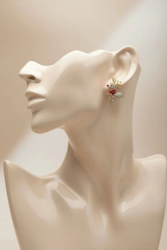 گوشواره زنانه مدل Elegant Reindeer Charm