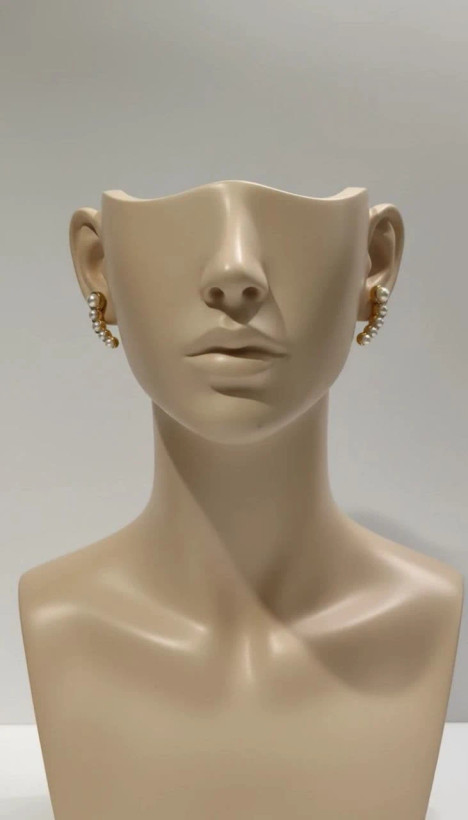 گوشواره زنانه مدل Pearl Twist Hoop