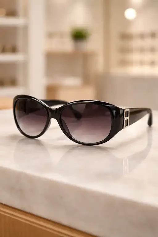 Black Elegance Oval عینک آفتابی