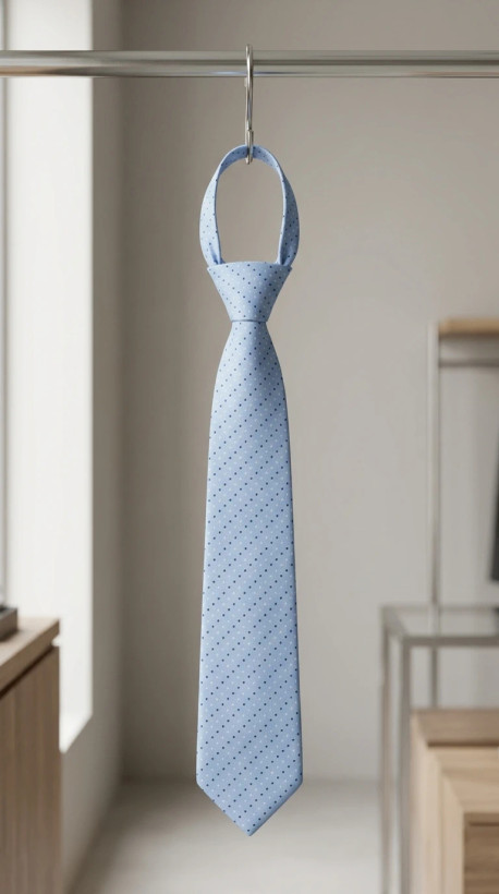 کراوات بچگانه آبی روشن خالدار – Light Blue Polka Dot Tie