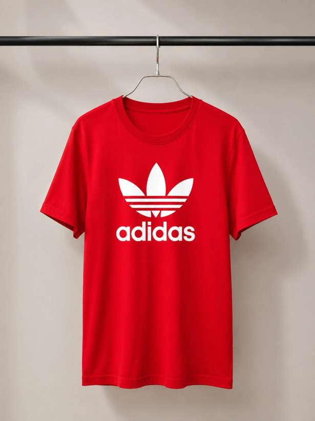تیشرت قرمز لوگودار ورزشی (Red Logo Graphic T‑Shirt)