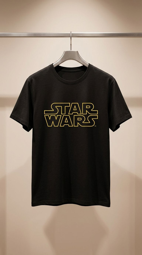 تیشرت یقه گرد طرح لوگوی جنگ ستارگان (Star Wars) – Graphic Logo T-Shirt
