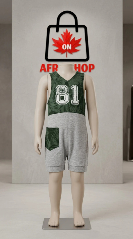 ست سرهمی (رامپر) پسرانه طرح هاوایی – Baby Boys’ Tropical Summer Romper Set