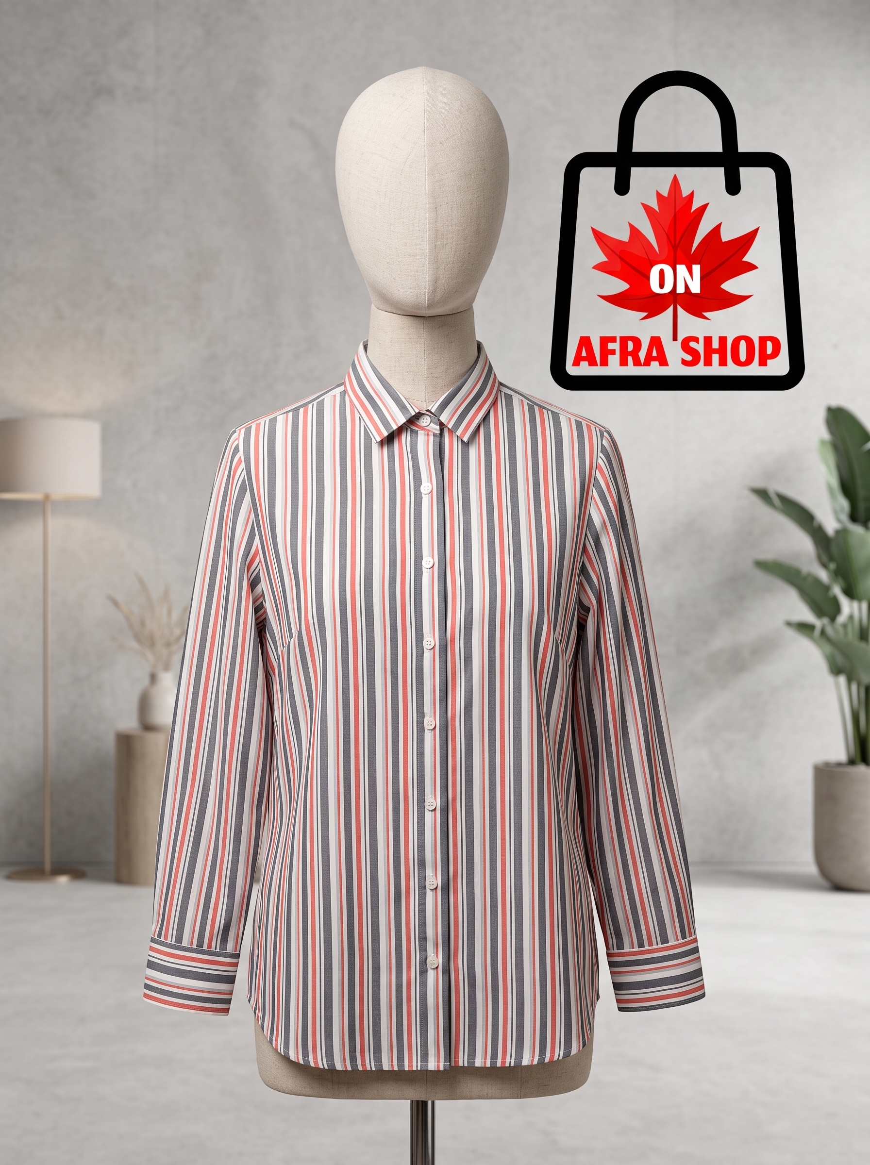 پیراهن راه راه کلاسیک (Striped Button-Down Shirt